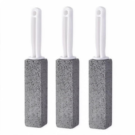 3x Grey Pumice Scouring Blocks with Long Handle Remove Toilet Yellow Stains Odour Chemical-Free Bathroom Deep Clean 3pcs Amazing Shopping