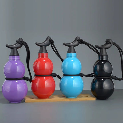 750ML Double Gourd Water Bottle Blue Glossy Portable Plastic Cup with Strap for Gym School Xmas Gift Amazing Shopping
