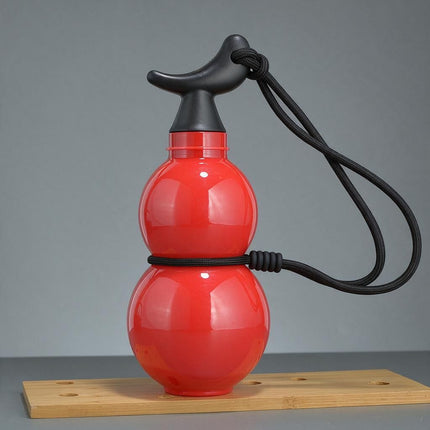 Red Gourd Water Bottle 750ML Novelty Wu Kong Inspired Plastic Cup Leakproof Sports Bottle with Carrying Cord Halloween Gift Amazing Shopping