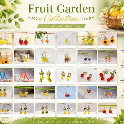 Statement Large Hoop Earrings, Single & Double Clear Lemon Three Leaves Dual Pearls, Pair