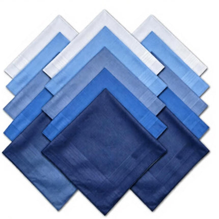 Solid Striped Men Suit Pocket Square Handkerchief 15pcs