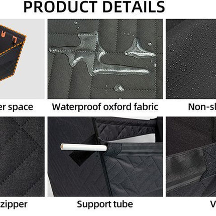 Waterproof Anti-Dirty Dog Car Basket Mat, Hard Reinforced Bottom With Breathable Mesh, Back Single Seat Pet Cushion, Black Large Size, Christmas Halloween Travel Pet Present