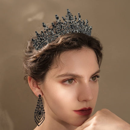 Sparkling White Crystal Silver Tiara Elegant Hair Jewellery for Wedding Photoshoot Pageant Stage Adults Halloween 1pc