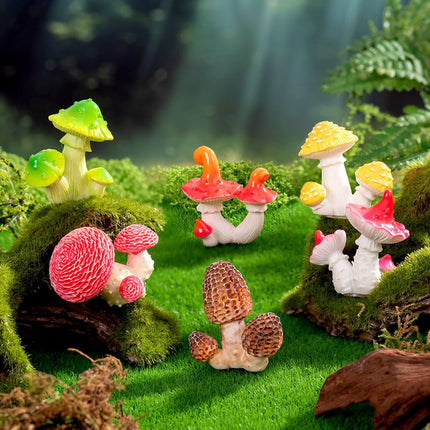 10pcs Artificial Mushroom Ornament-Type 7