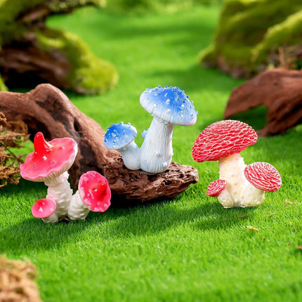 10pcs Artificial Mushroom Ornament-Type 7