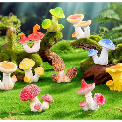 10pcs Artificial Mushroom Ornament-Type 7