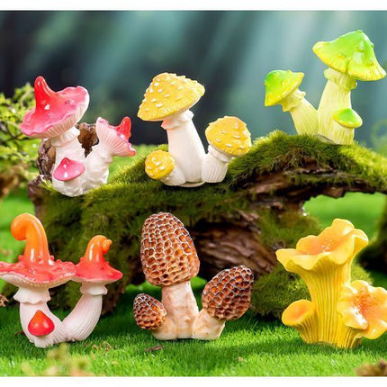 10pcs Artificial Mushroom Ornament-Type 3