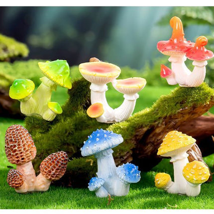 10pcs Artificial Mushroom Ornament-Type 3