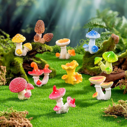 10pcs Artificial Mushroom Ornament-Type 5