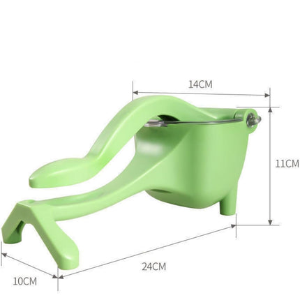 Manual Juicer - Fruit and Vegetable Juicers - Portable Multifunctional Lemon and Orange Juicer for Home Use - High Efficiency Juicing Appliance - Light Green