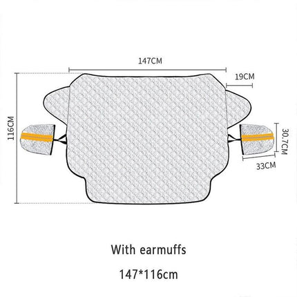 Car Windshield Cover Snow, Ice, Sun, Dust, UV, Water Resistant Car, SUV, All Years, Summer Winter