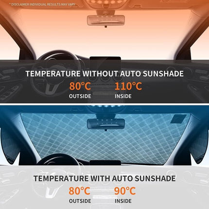 Car Windshield Cover Snow, Ice, Sun, Dust, UV, Water Resistant Car, SUV, All Years, Summer Winter