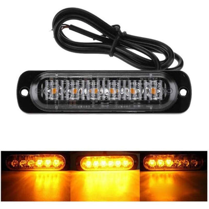 4 Emergency Warning Lights for Vehicles, Emergency Lights for Trucks, Strobe Lights, 6 LED Surface Mount Waterproof