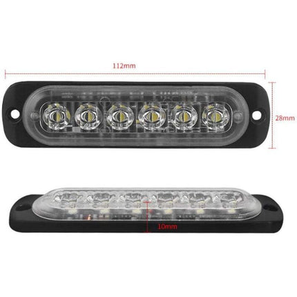 4 Emergency Warning Lights for Vehicles, Emergency Lights for Trucks, Strobe Lights, 6 LED Surface Mount Waterproof