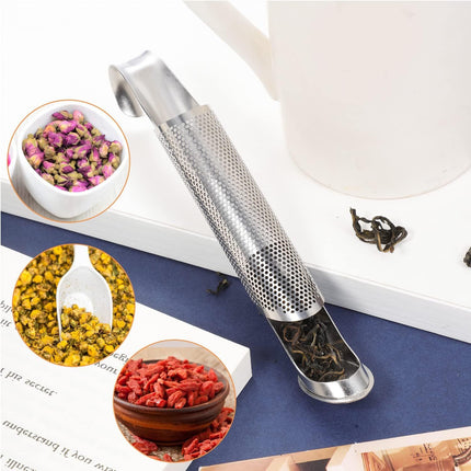2 Pack Tea Infuser, Stainless Steel Tea Strainer with Long Handle, Loose Tea Leaf Filter Diffuser for Herbal Tea and Spices