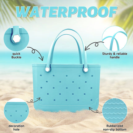 Waterproof Hexagon Mesh Beach Bag - Large Capacity Travel Storage Tote for Swimwear Towel Sunglasses - Pink Large 48x34x24cm