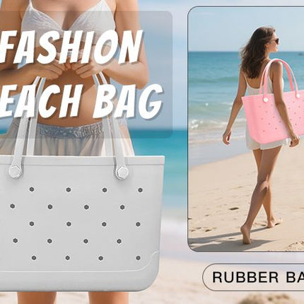 Waterproof Hexagon Mesh Beach Bag - Large Capacity Travel Storage Tote for Swimwear Towel Sunglasses - White Large 48x34x24cm