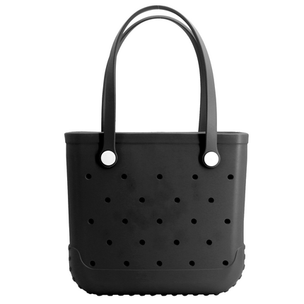 Waterproof Hexagon Mesh Beach Bag - Large Capacity Travel Storage Tote for Swimwear Towel Sunglasses - Black Medium 37x32x13cm