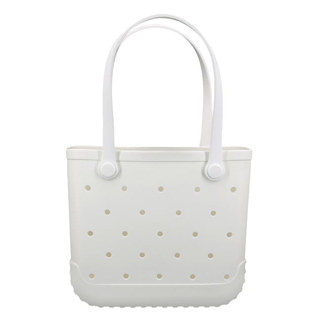 Waterproof Hexagon Mesh Beach Bag - Large Capacity Travel Storage Tote for Swimwear Towel Sunglasses - White Medium 37x32x13cm