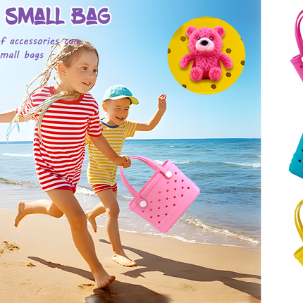 Waterproof Hexagon Mesh Beach Bag - Large Capacity Travel Storage Tote for Swimwear Towel Sunglasses - Rose Red Small 28x21x11cm