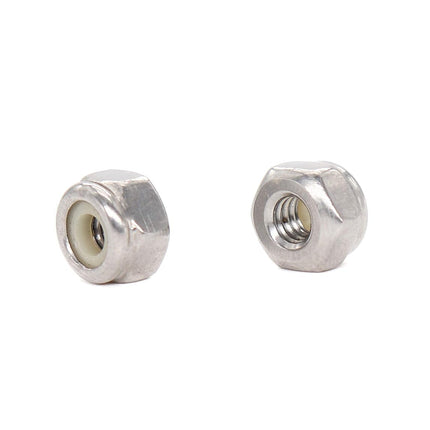 50pcs 1/4-20 Inch Nylon Inserted Self Locking Nuts - 304 Stainless Steel, 1/4" Nylock Nuts for Furniture, Tools, Handle