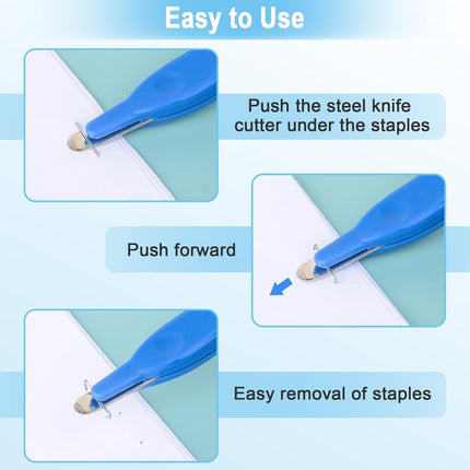 Single Hole Punch 1/4” Hole Puncher for Crafts, One Hole Paper Punch + 6 Pack Magnetic Staple Remover Tools, Professional Stapler Removers Staple Puller Remover
