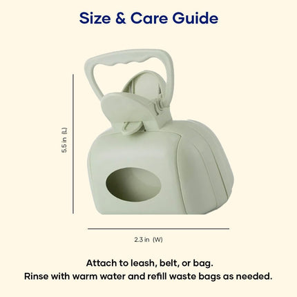 3-in-1 Dog Poop Bag Dispenser Blue Portable Leakproof Easy to Use Pet Waste Cleaning Helper