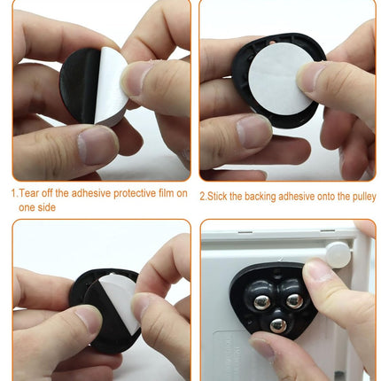 Small Appliance Caster Wheels,12 Pcs Mini Appliance Rollers for Kitchen Appliances Countertop 360°Rotation Self Adhesive Swivel Wheels for Coffee Maker,Storage Bins,Trash Can(Black)