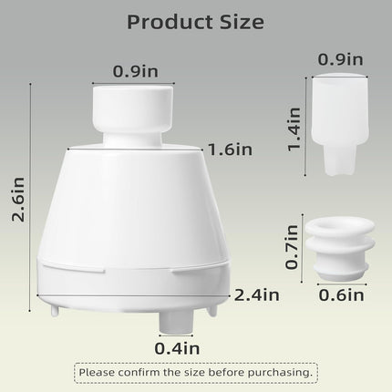 Cat Water Fountain Replacement Filter Housing & Silicone Nozzle Plug Set Pet Water Dispenser, Pet Fountain Parts Accessories (B. 1 Housing+2 Silicone Nozzle Plug)