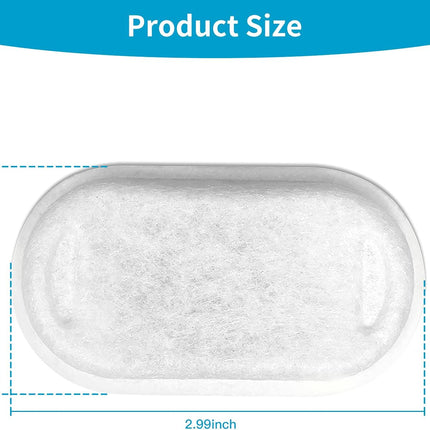 16 Pack Replacement Filters for Cat/Dog Water Fountain - Stainless Steel, 67oz/2L Adjustable Water Flow, Super Quiet