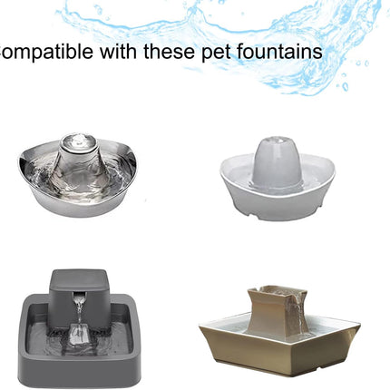 16 Pack Pet Fountain Filter Replacement,8 Carbon Filters and 8 Foam Pre-Filter Replacement Compatible with Multiple Pet Water Dspensers Water Bowl