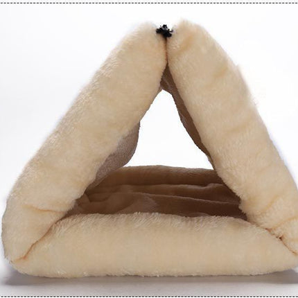Cat Tunnel Bed 2-in-1 - Crinkle Sound Pet Tube with Crinkle Paper for Indoor Cats - Soft Plush Folding Cat Cave for Sleeping Playing - 90x57cm