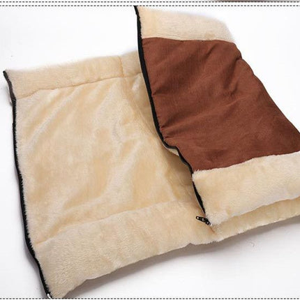 Cat Tunnel Bed 2-in-1 - Crinkle Sound Pet Tube with Crinkle Paper for Indoor Cats - Soft Plush Folding Cat Cave for Sleeping Playing - 90x57cm