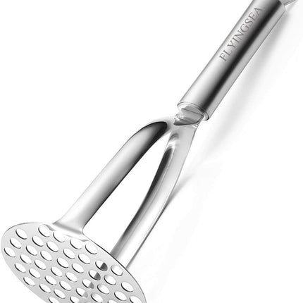 Potato Masher,Professional 18-10 Stainless Steel Potato Masher.Garlic Press,Cooking and Kitchen Gadget