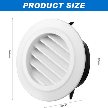 4 Inch Soffit Vent Round Vent Cover Air Vent Covers Round Ceiling Diffuser Dryer Vent Cover with Built in Mesh Air Wall Vent Cover for Exhaust Fan Inline Duct Fan Bathroom Kitchen