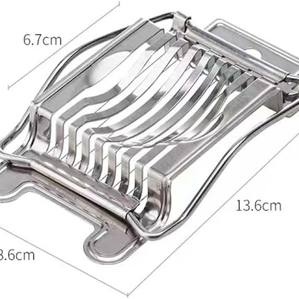 Egg Slicer, Stainless Steel Egg Slicer Cutter, Multipurpose Slicer for Egg Ham Strawberry Banana Soft Fruit
