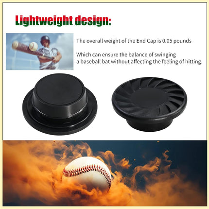 ABS Plastic Softball Bat End Cap Compatible with 2020+ Double-Barrel Fastpitch Bats, Fit for 2018 and 2019 Baseball Bats a Portion of the Inner Lip Lower Than Outer -