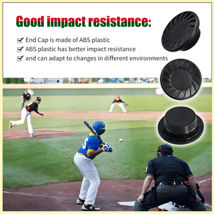 ABS Plastic Softball Bat End Cap Compatible with 2020+ Double-Barrel Fastpitch Bats, Fit for 2018 and 2019 Baseball Bats a Portion of the Inner Lip Lower Than Outer -