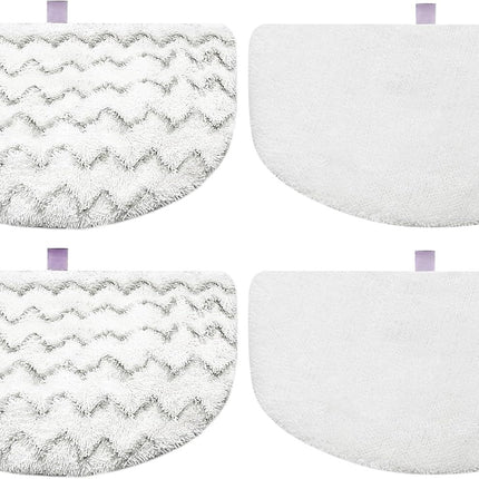 4 Pack Steam Mop Pads Replacement or Bissell Powerresh Steam Mop 1940 1440 1544 1806 2075 Series, Model 5938 19402 19404 19408 19409 1940A 1940 1940Q 1940T 1940W, Microiber Washable, Reusable