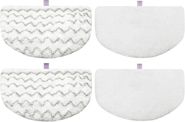 4 Pack Steam Mop Pads Replacement or Bissell Powerresh Steam Mop 1940 1440 1544 1806 2075 Series, Model 5938 19402 19404 19408 19409 1940A 1940 1940Q 1940T 1940W, Microiber Washable, Reusable