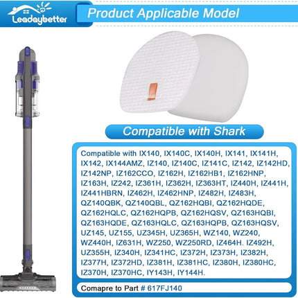 6 Pack ilter Replacement or Shark Rocket Pet Pro IX140 IX141 IX142 IZ140 IZ141C IZ142 IZ162H IZ362H IZ363HT IZ440H IZ462H IZ482H IZ483H Cordless Stick ilters, Comapre Part # 617J140