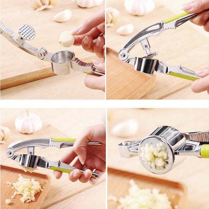 Kitchen Portable Manual Food Garlic Press Grinder Crusher Masher Walnut Cracker for Home Use