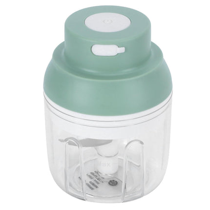 Mini Vegetable Cutter 250ml Electric Garlic Masher Crusher Grinder Kitchen AccessoryGreen