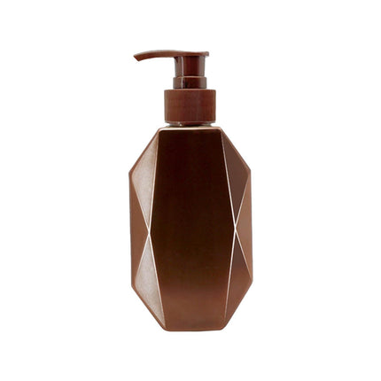 300/500ml Soap Dispenser Refillable Widely Applied PET Irregular Shampoo Pump Bottle for Home-Coffee 300ml