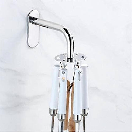 Kitchen Utensil Holder 360 Rotating Storage Hook, 8 Under Cabinet Hooks Kitchen Utensil