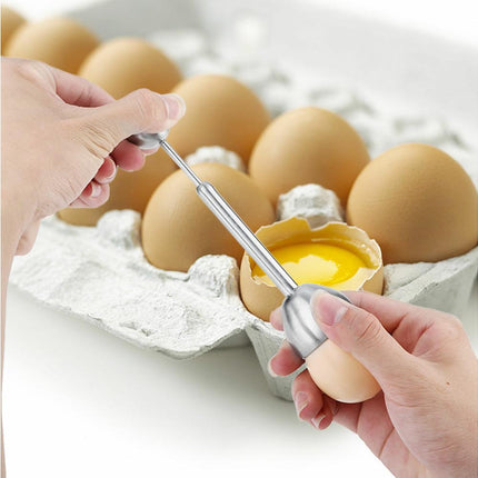 Stainless Steel Egg Cutter, Topper & Cracker for Soft & Hard Boiled Eggs