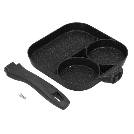 3-in-1 Non-Stick Egg Frying Pan, Fried Egg, Steak & Sausage Cooker