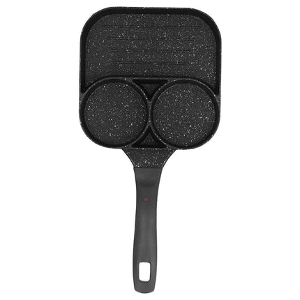 3-in-1 Non-Stick Egg Frying Pan, Fried Egg, Steak & Sausage Cooker