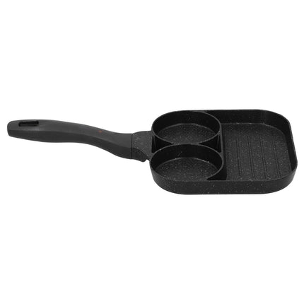3-in-1 Non-Stick Egg Frying Pan, Fried Egg, Steak & Sausage Cooker