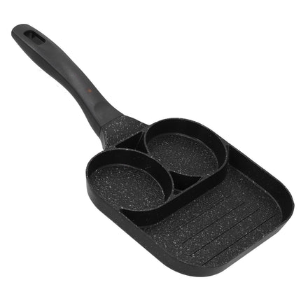 3-in-1 Non-Stick Egg Frying Pan, Fried Egg, Steak & Sausage Cooker